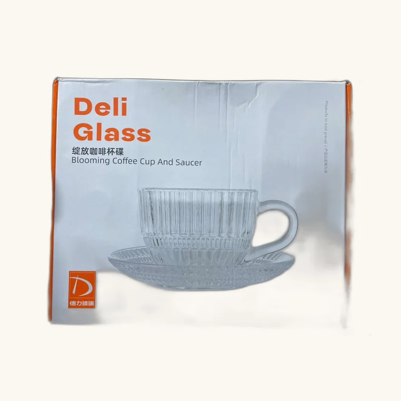 12-Piece Blooming Glass Coffee Cup and Saucer Set